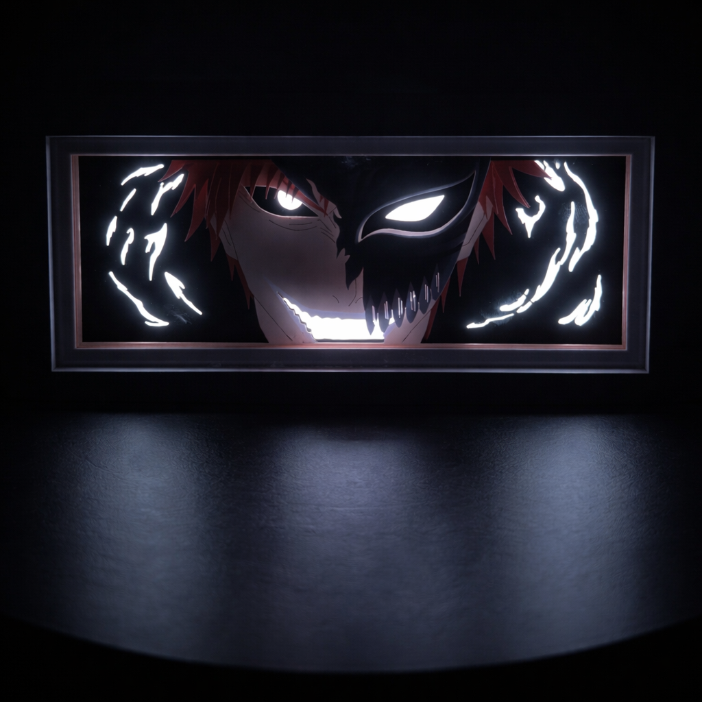 Ichigo Kurosaki (Hollow Mask) 3D LED Shadow Box Lamp - Bleach Anime Lightbox