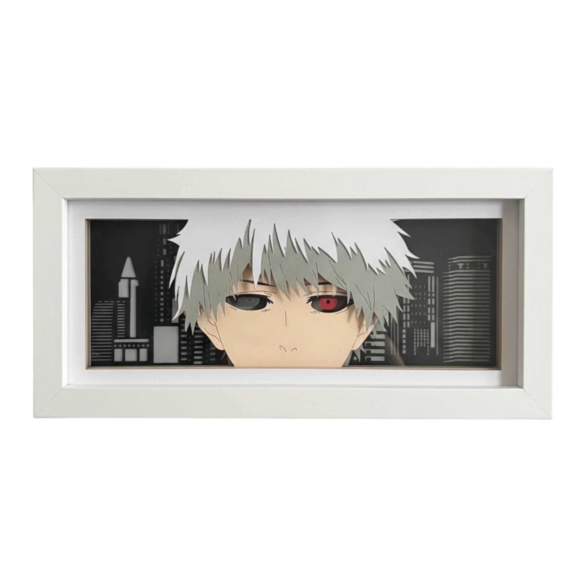 Ken Kaneki 3D LED Shadow Box Lamp - Tokyo Ghoul Anime Lightbox