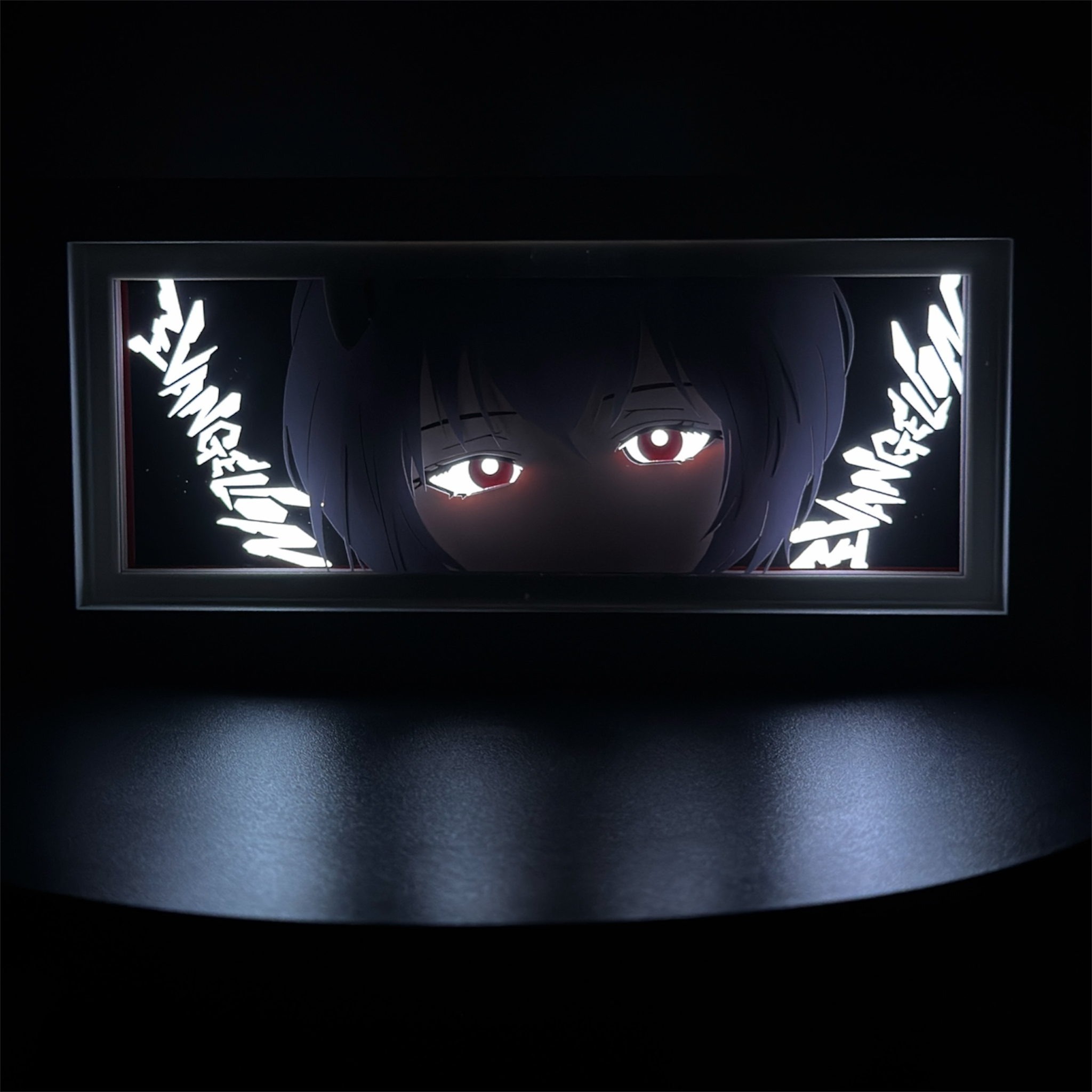 Rei Ayanami 3D LED Shadow Box Lamp - Neon Genesis Evangelion Anime Lightbox