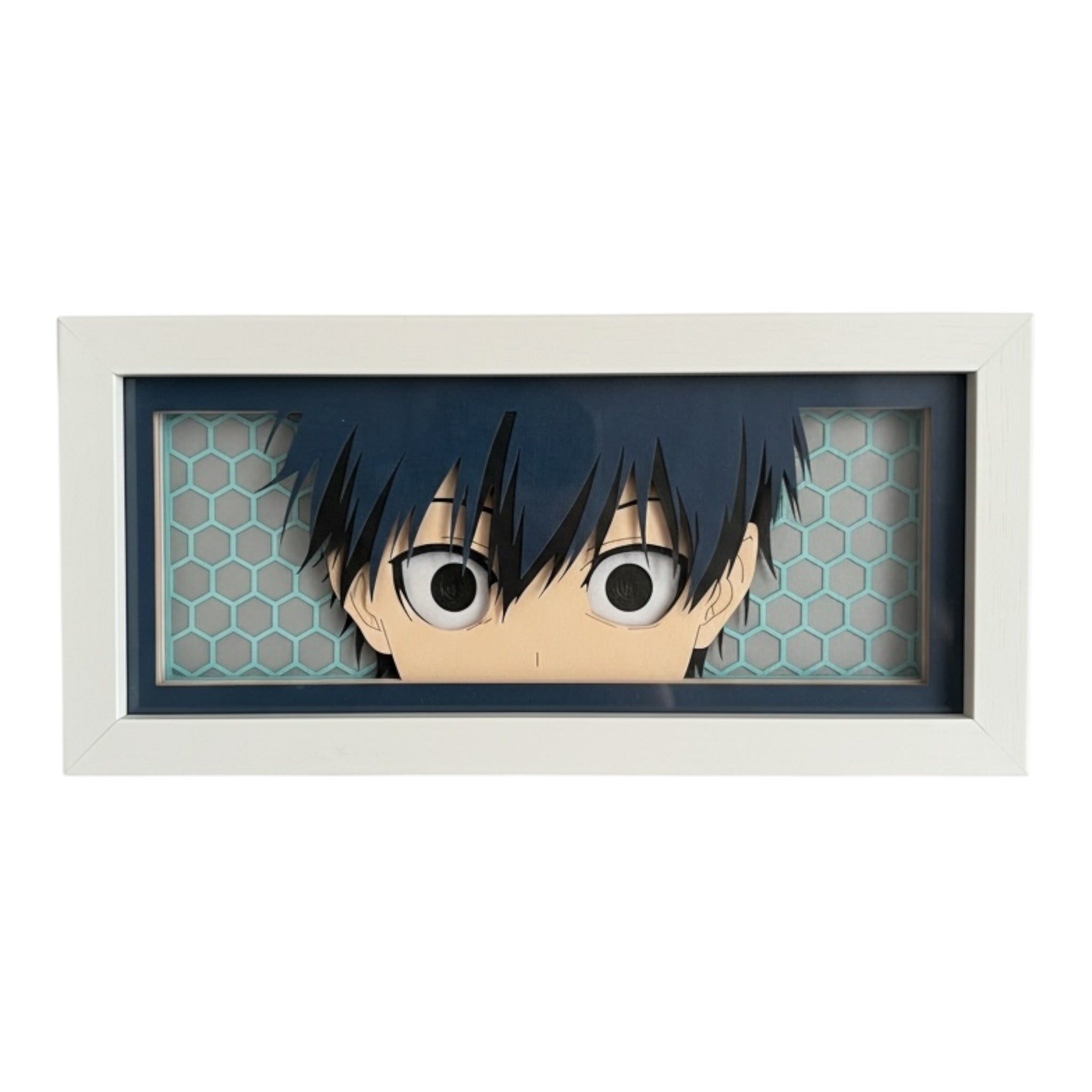 Isagi Yoichi 3D LED Shadow Box Lamp - Blue Lock Anime Lightbox