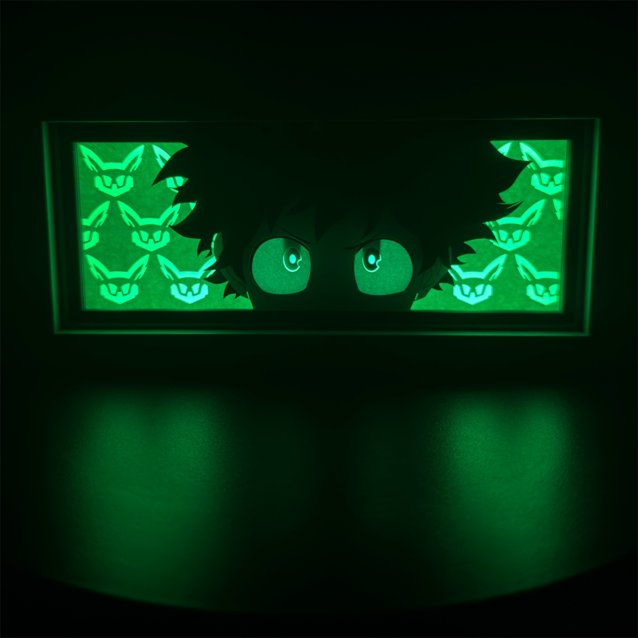 Izuku Midoriya 3D LED Shadow Box Lamp - My Hero Academia Anime Lightbox