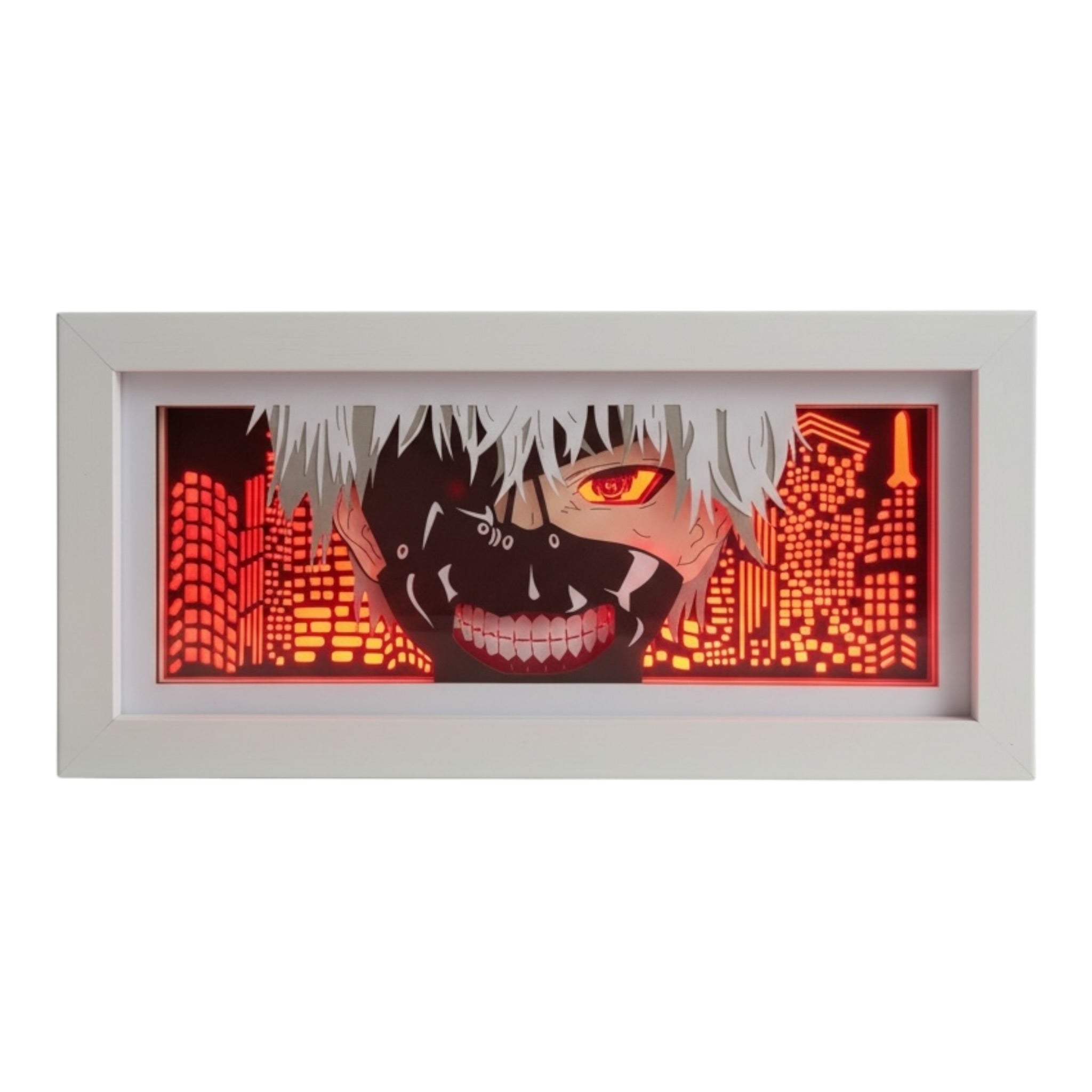 Ken Kaneki (Masked) 3D LED Shadow Box Lamp - Tokyo Ghoul Anime Lightbox