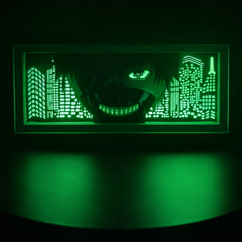 Ken Kaneki (Masked) 3D LED Shadow Box Lamp - Tokyo Ghoul Anime Lightbox