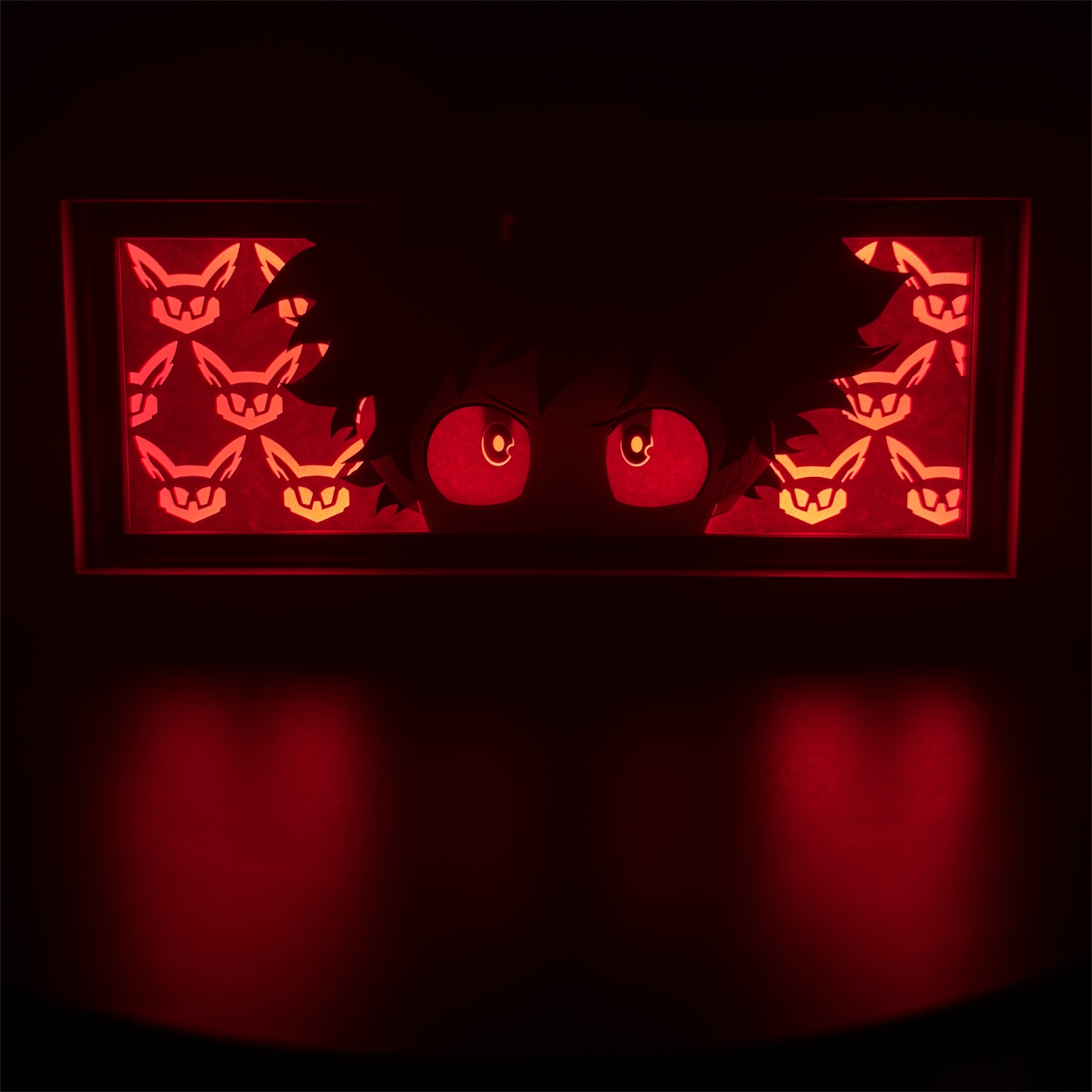 Izuku Midoriya 3D LED Shadow Box Lamp - My Hero Academia Anime Lightbox
