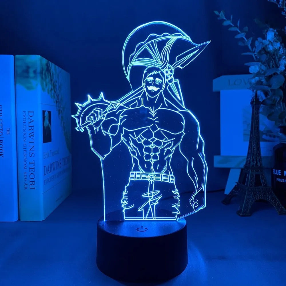 Escanor 3D LED Illusion Lamp - Seven Deadly Sins Acrylic Night Light