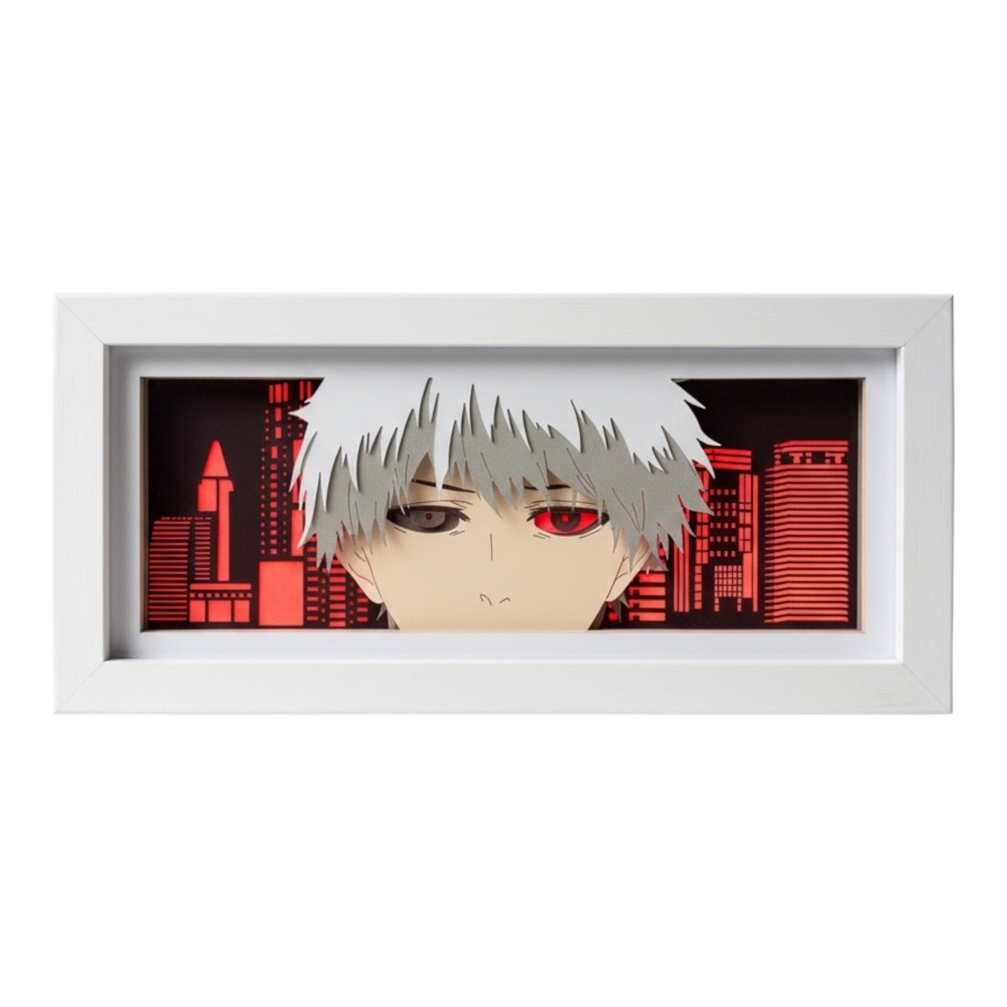 Ken Kaneki 3D LED Shadow Box Lamp - Tokyo Ghoul Anime Lightbox