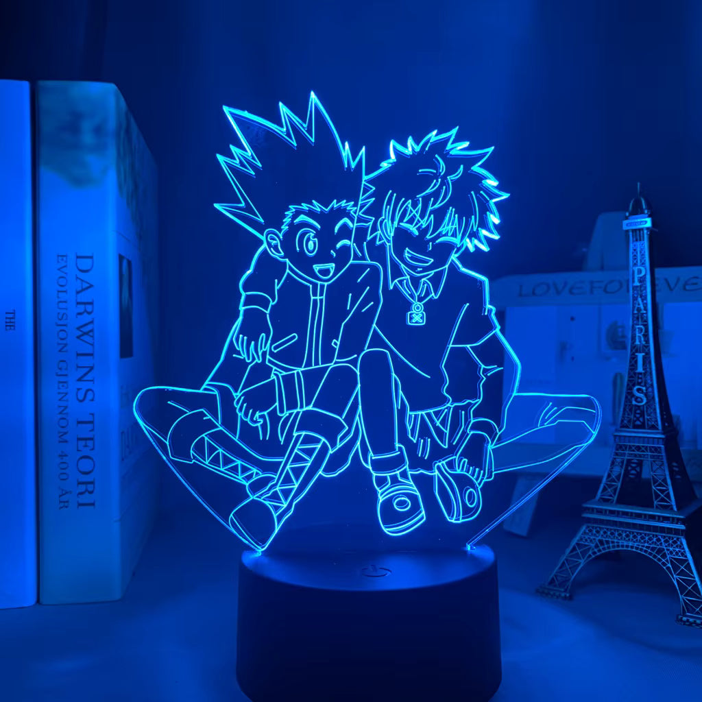 Gon & Killua 3D LED Illusion Lamp - Hunter x Hunter Acrylic Night Light