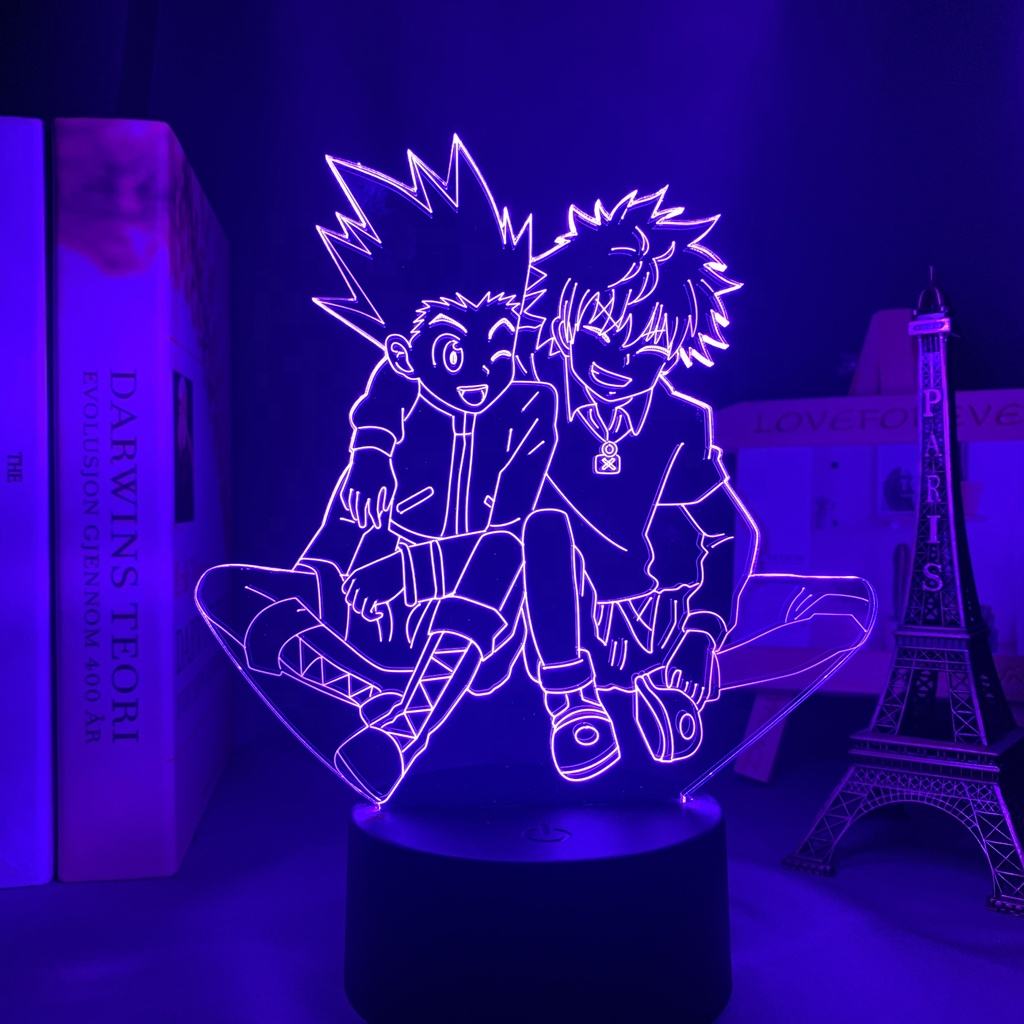 Gon & Killua 3D LED Illusion Lamp - Hunter x Hunter Acrylic Night Light