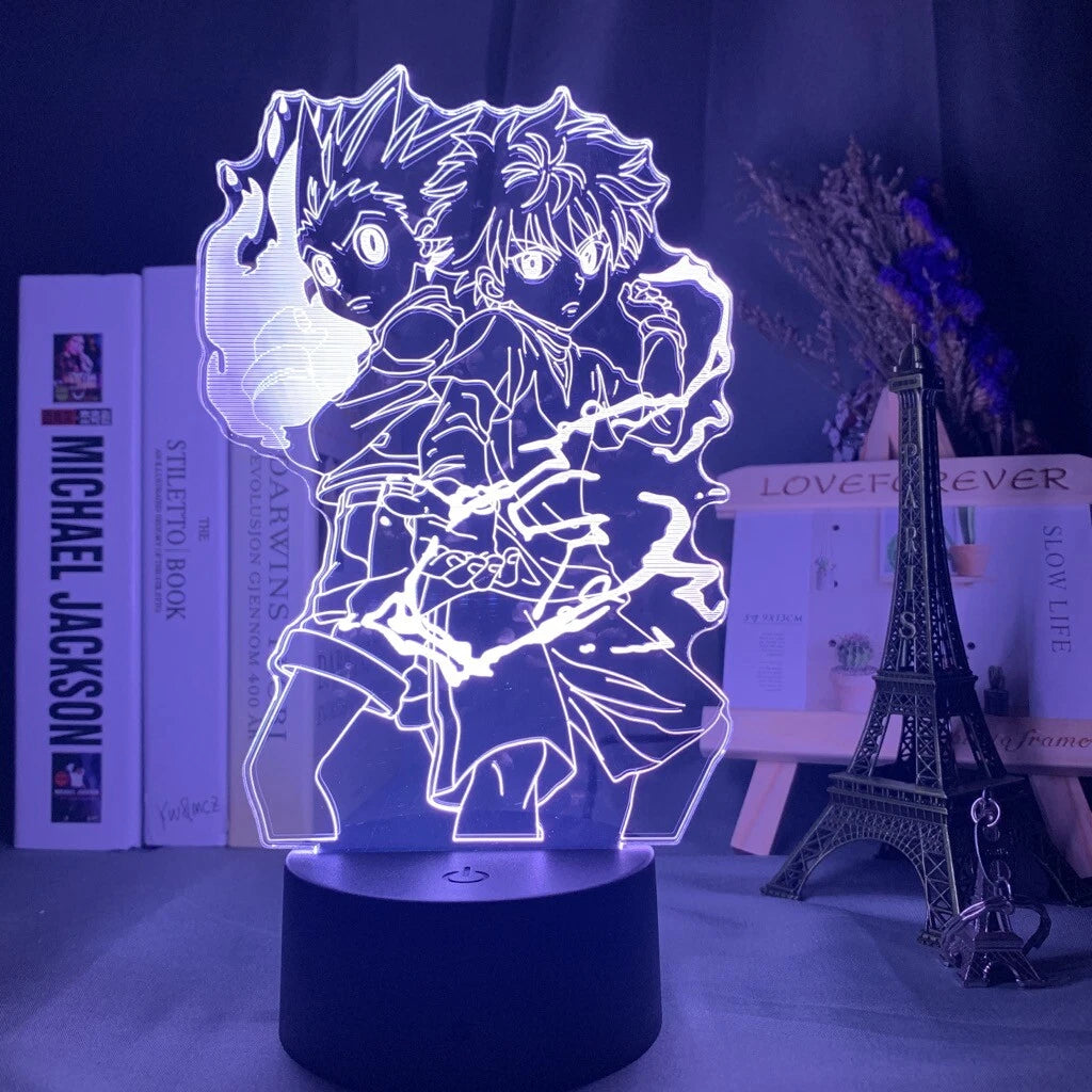 Gon Freecss & Killua Zoldyck (Battle Ready Duo) 3D LED Illusion Lamp - Hunter x Hunter Acrylic Night Light