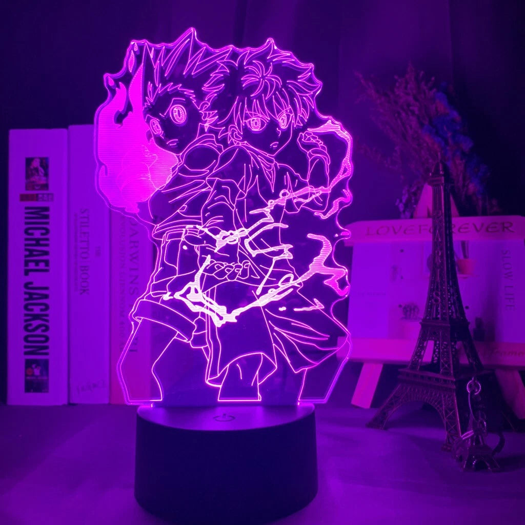 Gon Freecss & Killua Zoldyck (Battle Ready Duo) 3D LED Illusion Lamp - Hunter x Hunter Acrylic Night Light
