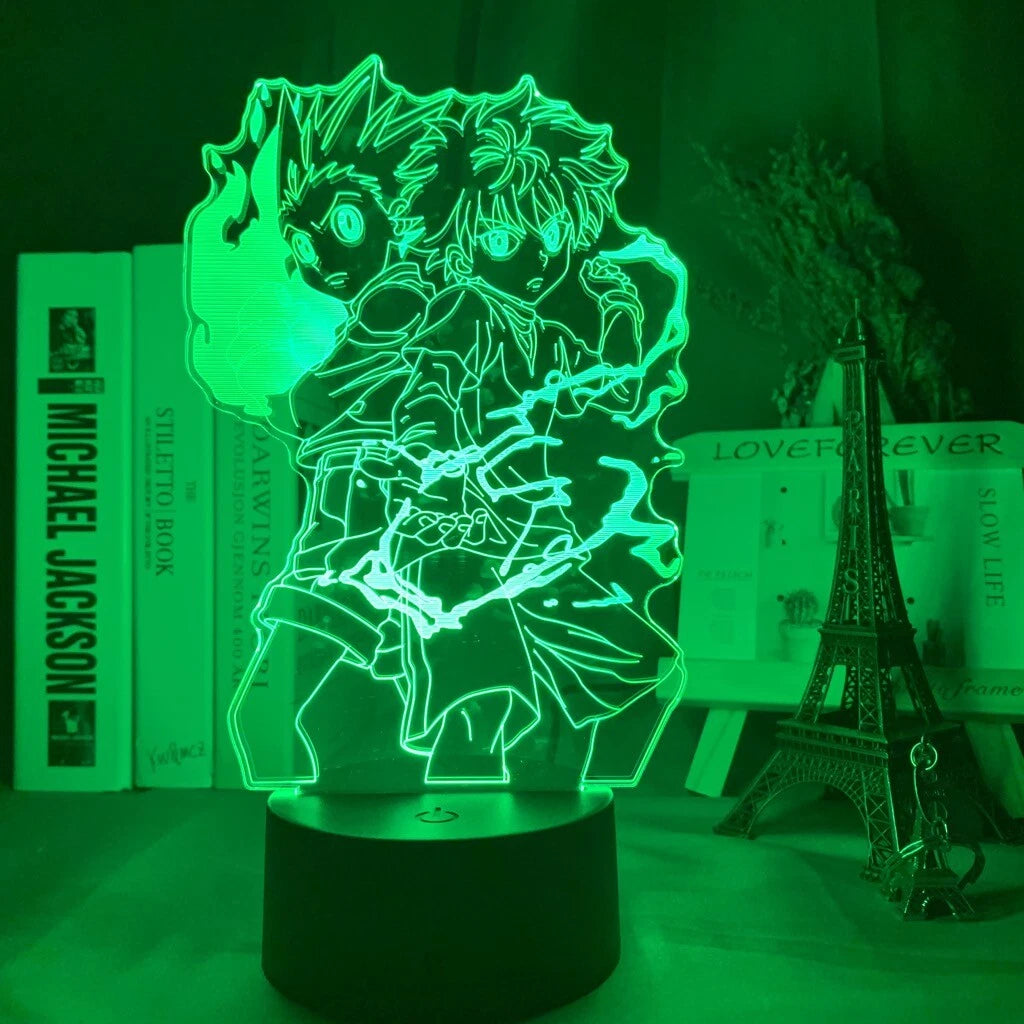 Gon Freecss & Killua Zoldyck (Battle Ready Duo) 3D LED Illusion Lamp - Hunter x Hunter Acrylic Night Light