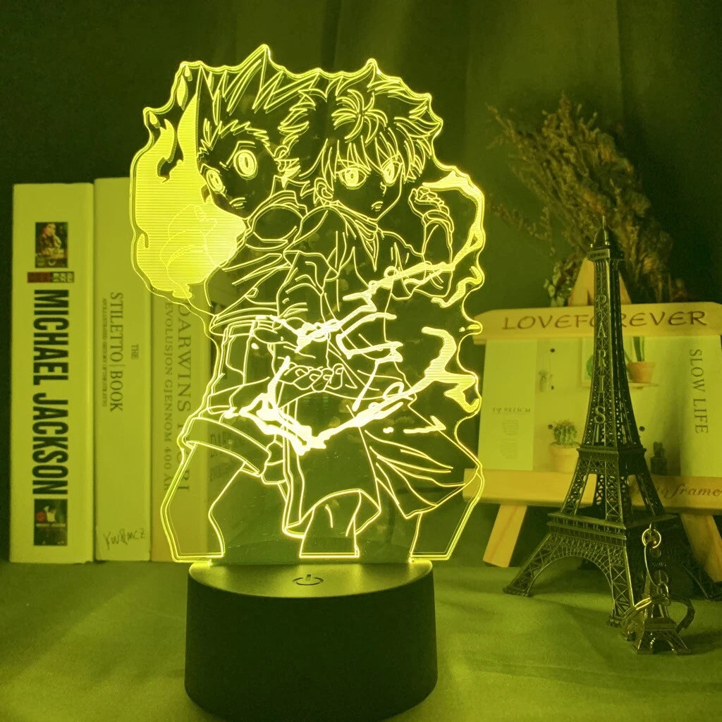 Gon Freecss & Killua Zoldyck (Battle Ready Duo) 3D LED Illusion Lamp - Hunter x Hunter Acrylic Night Light
