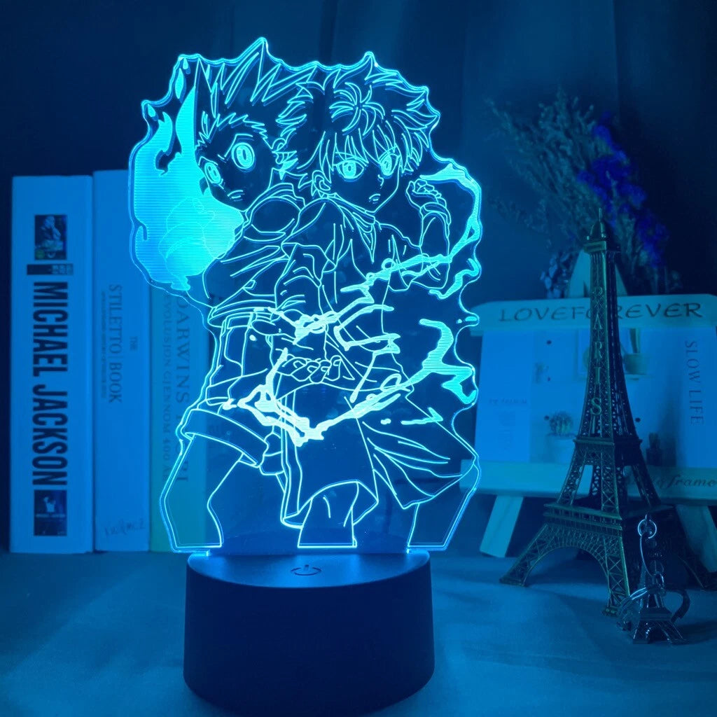 Gon Freecss & Killua Zoldyck (Battle Ready Duo) 3D LED Illusion Lamp - Hunter x Hunter Acrylic Night Light